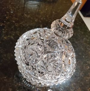 Crystal candy bowl with lid
